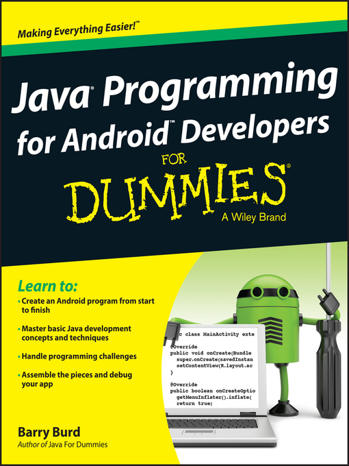 Title details for Java Programming for Android Developers For Dummies by Barry A. Burd - Available
